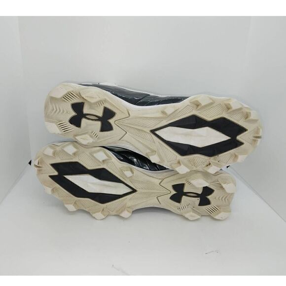 Under Armour Highlight Men's Pre-owned Black & White Football Cleats - sz. 8 - Picture 5 of 6